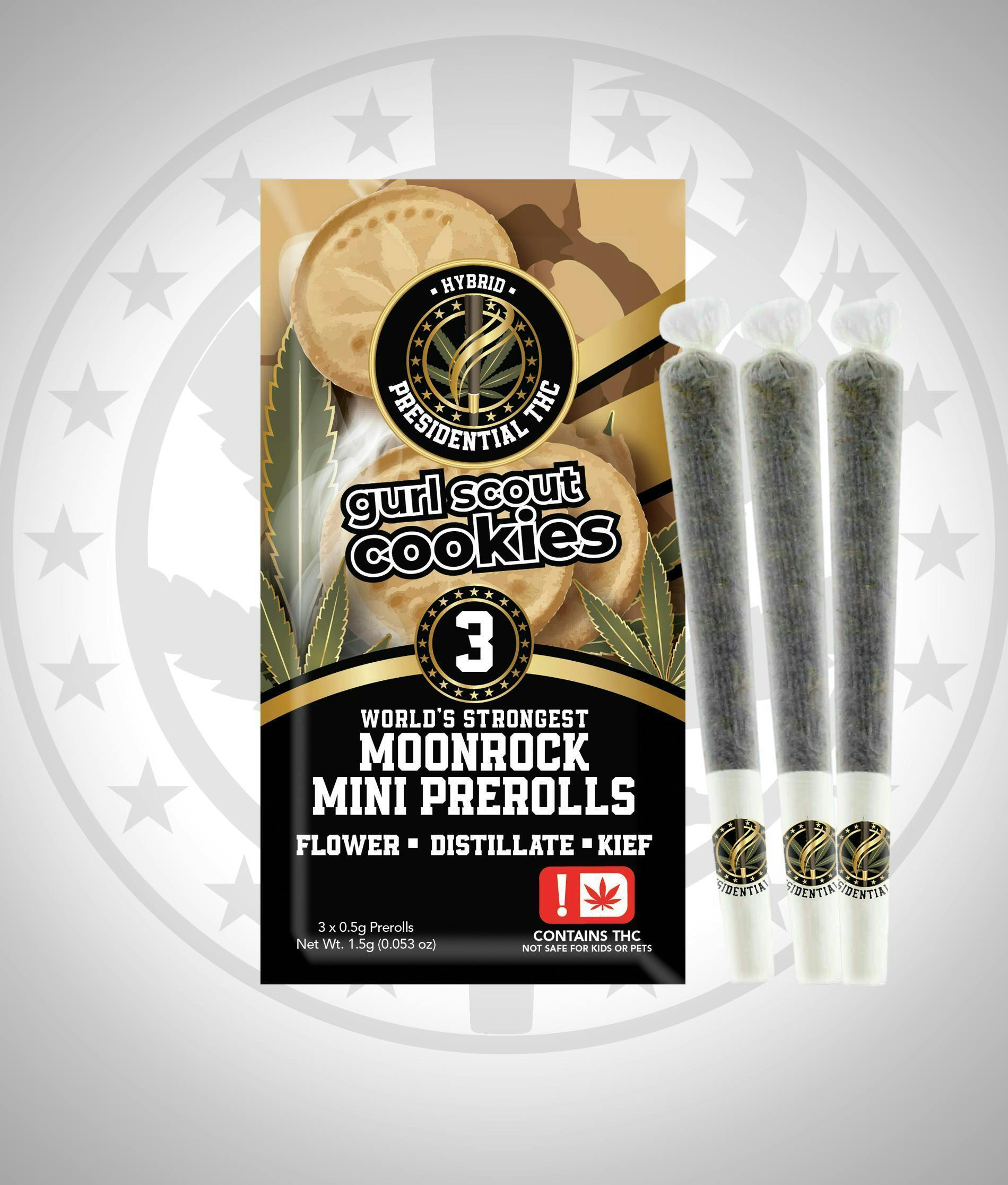 Gurl Scout Cookies | Moon Rock Prerolls Infused Minis | 0.5g each | 3pk
