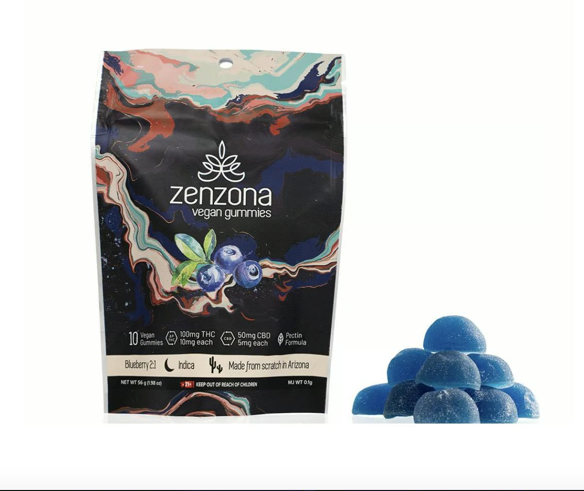 2:1 Blueberry - Indica (100mg THC/50mg CBD)