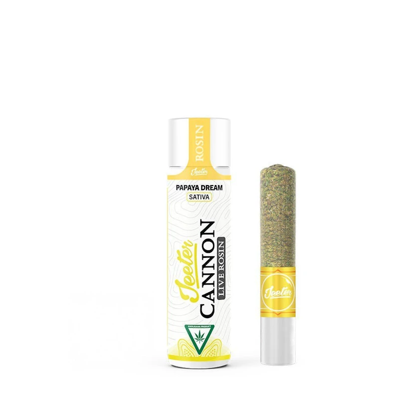 Jeeter Papaya Dream · Live Rosin Cannon · Infused Joint · 1.3g, Infused Pre-Rolls