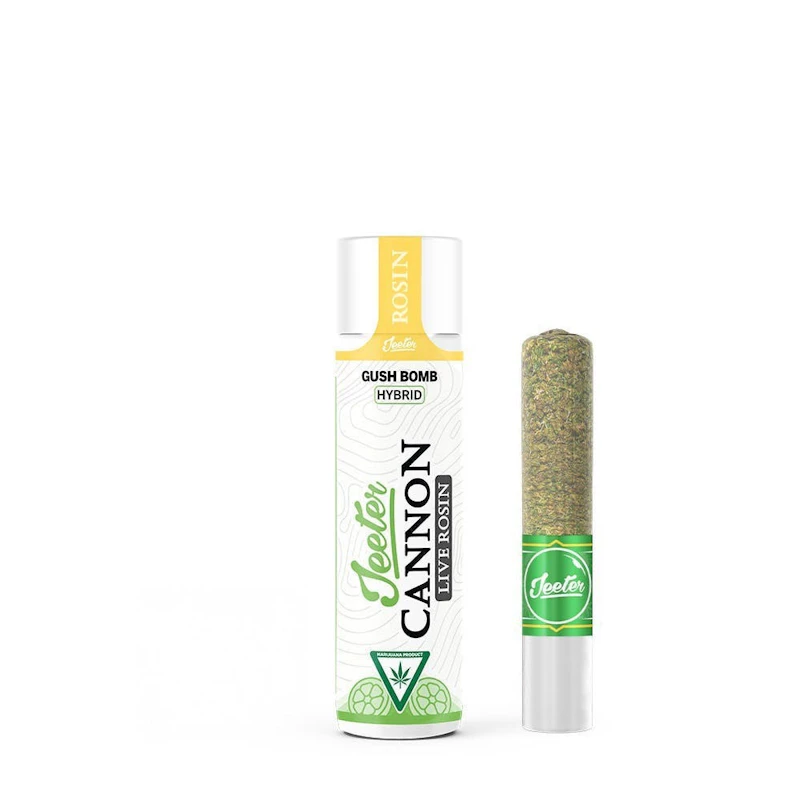Jeeter Gush Bomb · Live Rosin Cannon · Infused Joint · 1.3g, Infused Pre-Rolls