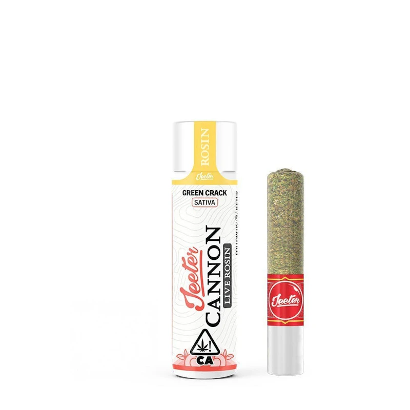 Jeeter Green Crack · Live Rosin Cannon · Infused Joint · 1.3g, Infused Pre-Rolls