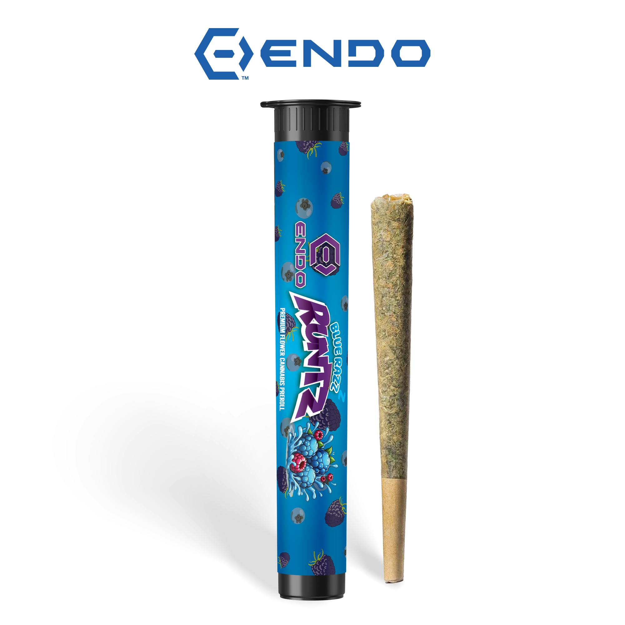 ENDO BLUE RAZZ RUNTZ PRE-ROLL 1G by Endo