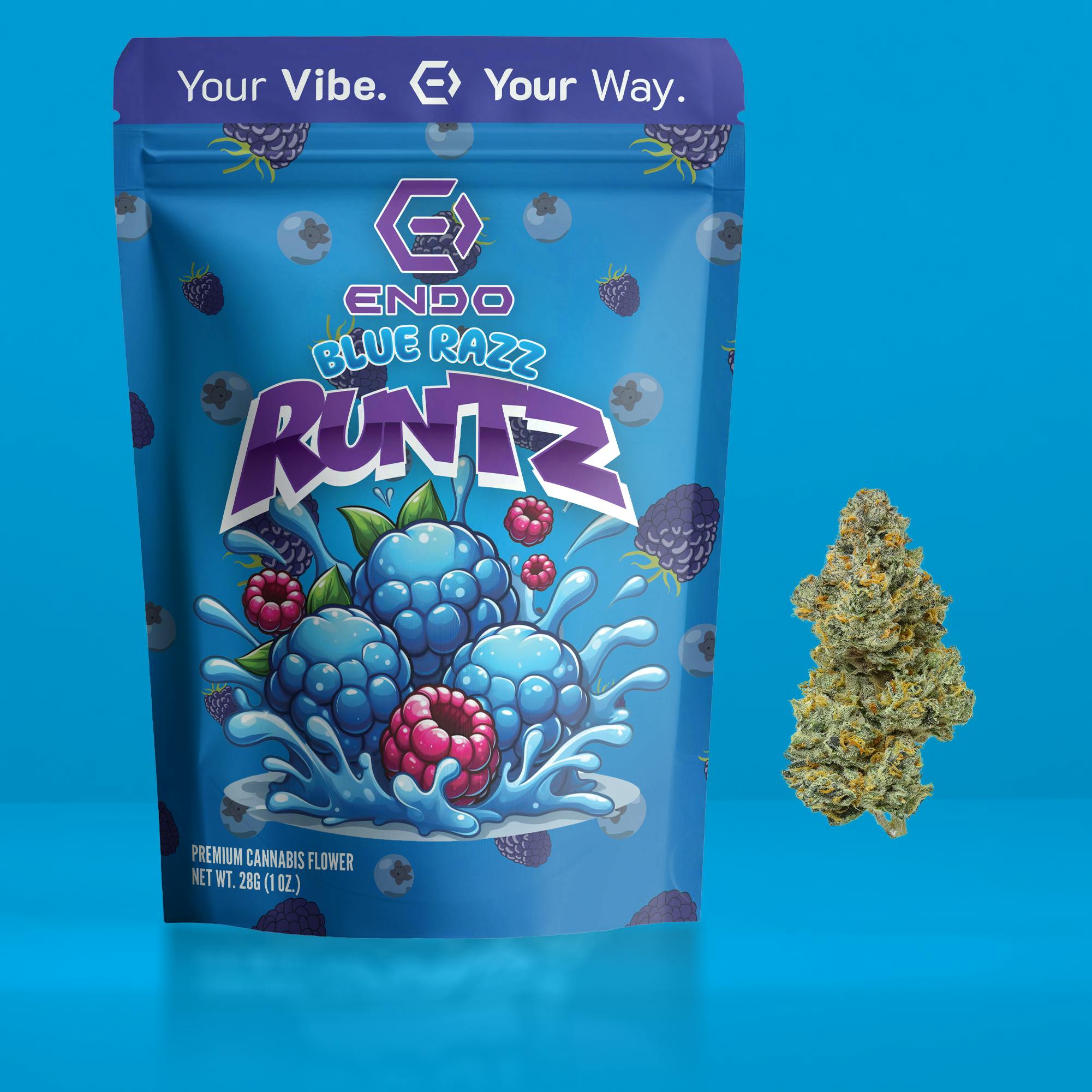 ENDO BLUE RAZZ RUNTZ 28G by Endo