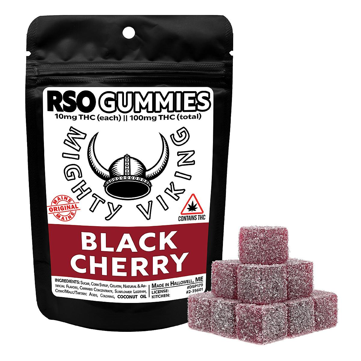 Mighty Viking 10mg RSO Gummies - Black Cherry