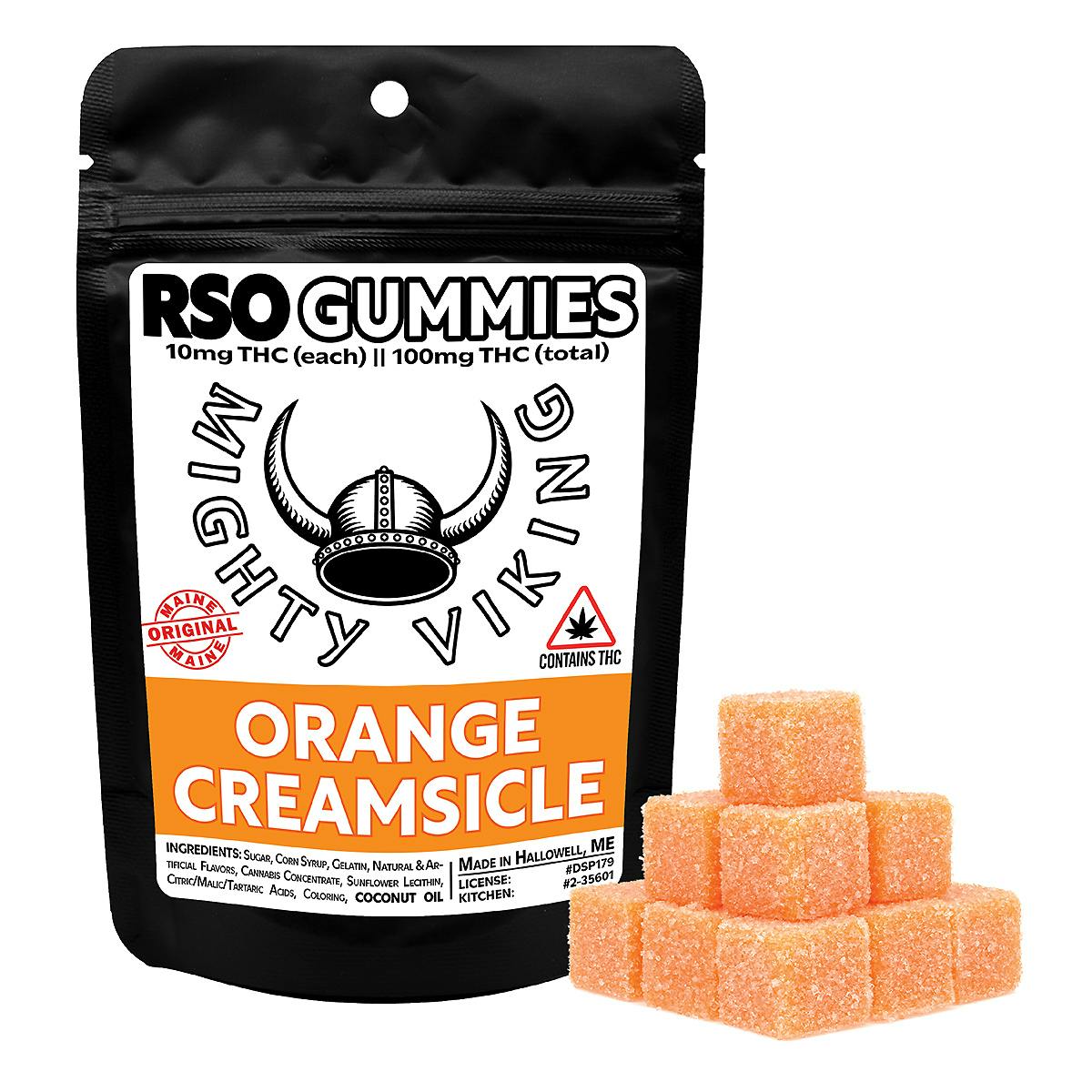 Mighty Viking 10mg RSO Gummies - Orange Creamsicle