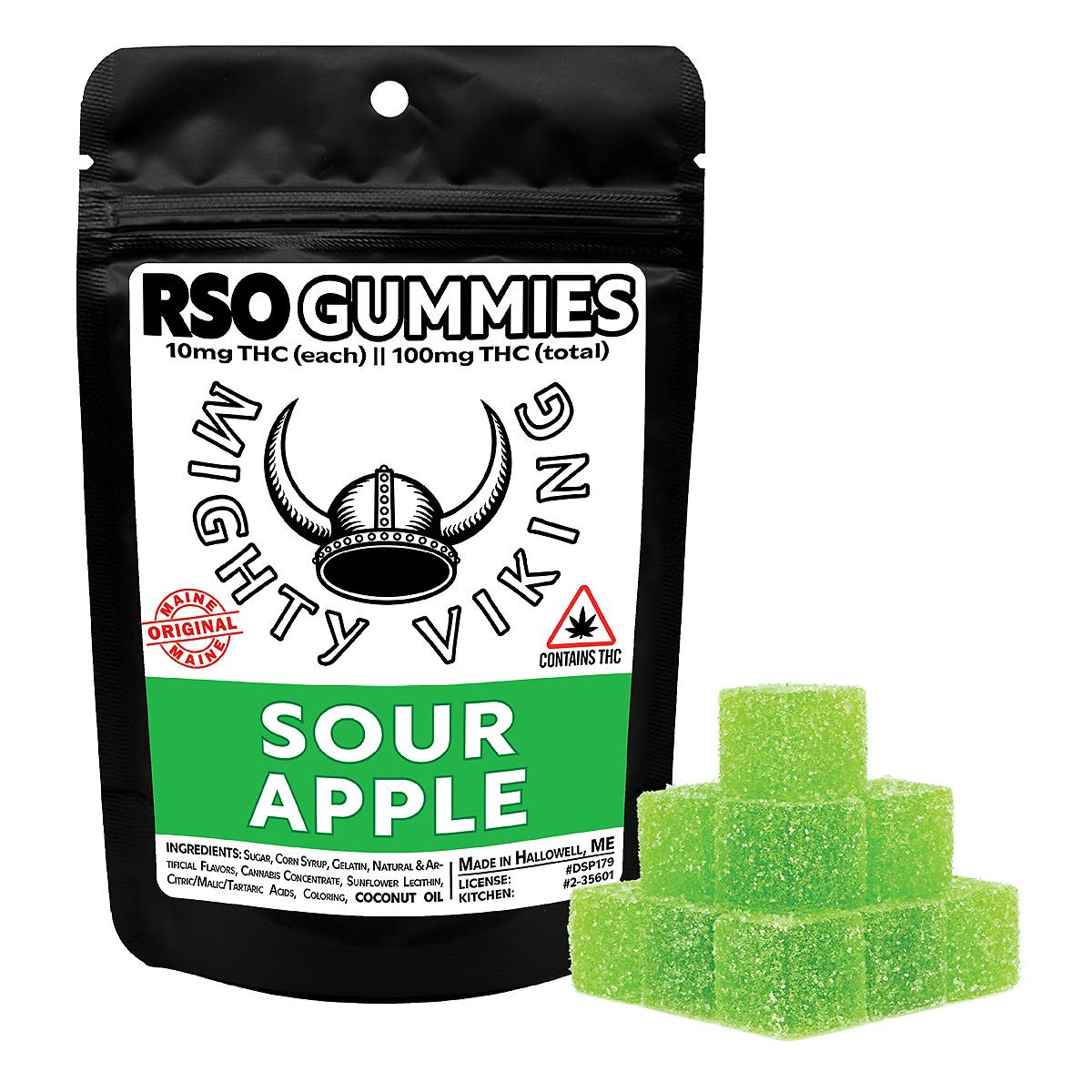 Mighty Viking 10mg RSO Gummies - Sour Apple