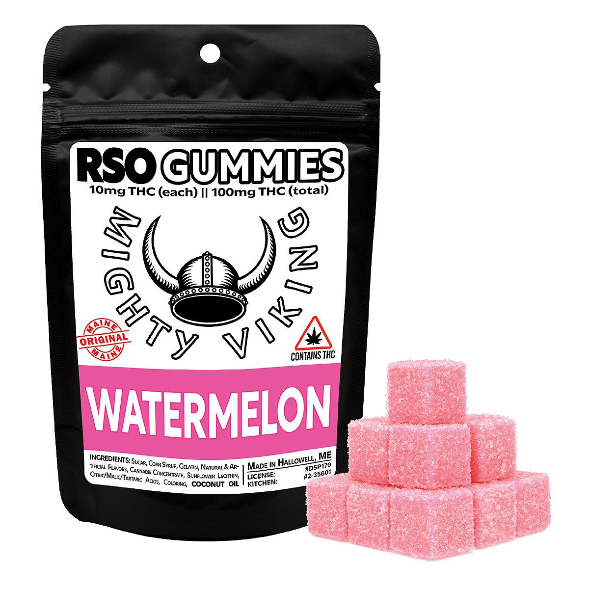 Mighty Viking 10mg RSO Gummies - Watermelon