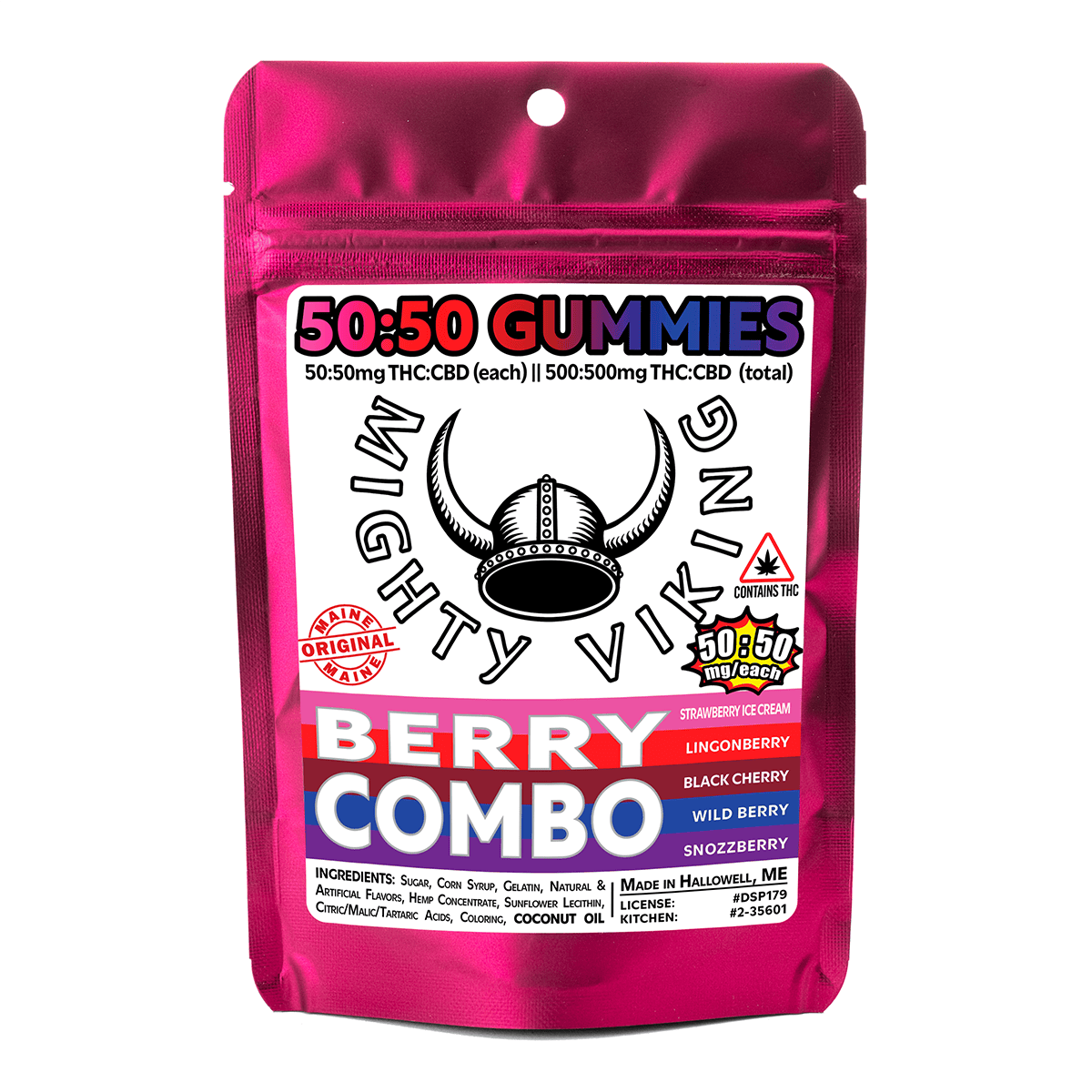Mighty Viking 50:50 THC:CBD Gummies - Berry Combo by Mighty Viking