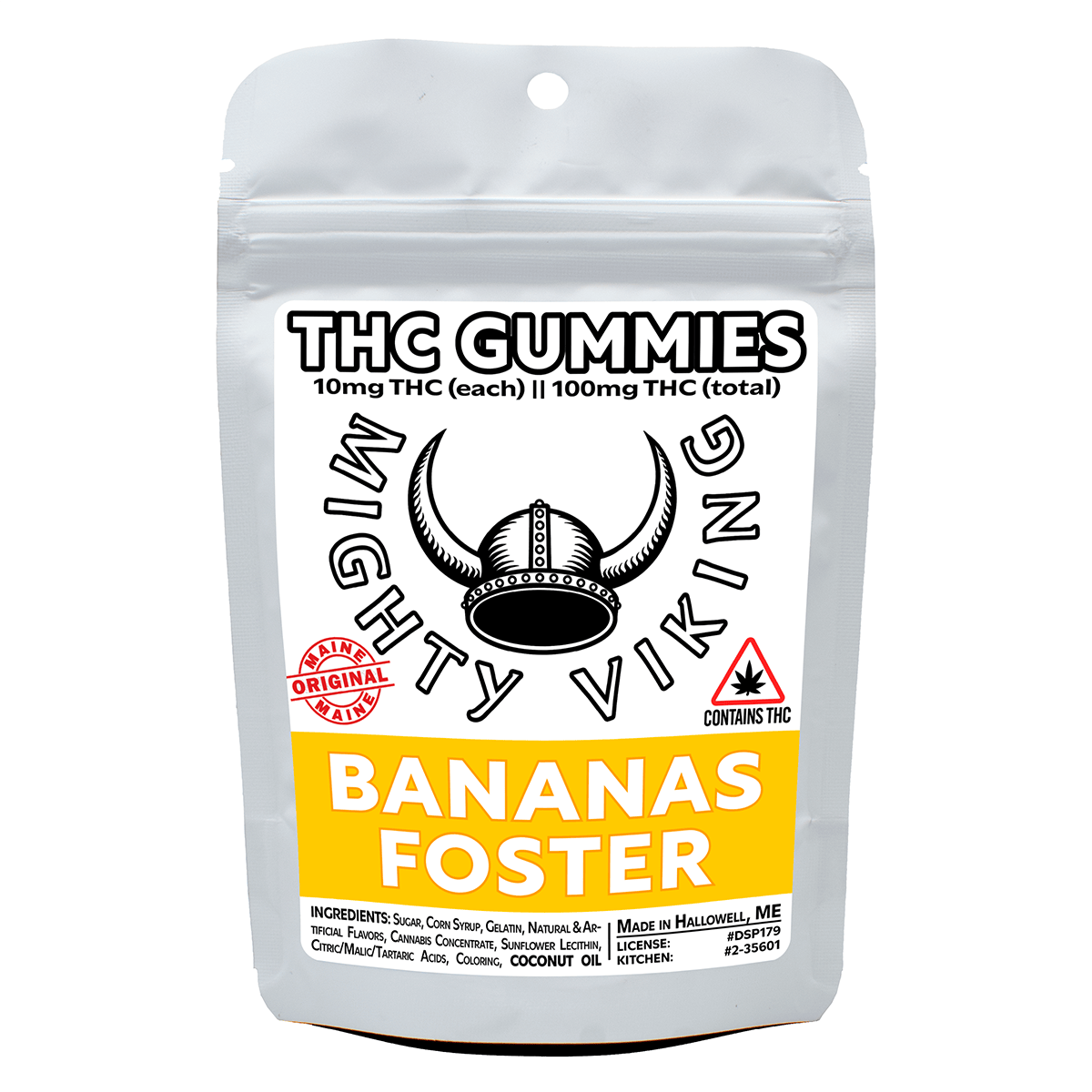 Mighty Viking 10mg THC Gummies - Bananas Foster by Mighty Viking