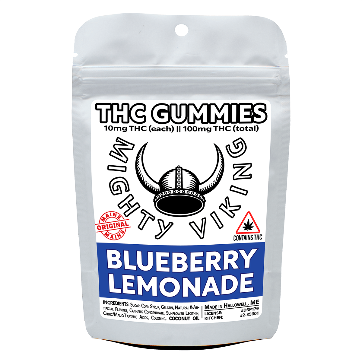 Mighty Viking 10mg THC Gummies - Blueberry Lemonade by Mighty Viking