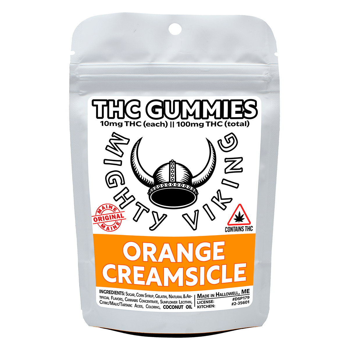 Mighty Viking 10mg THC Gummies - Orange Creamsicle