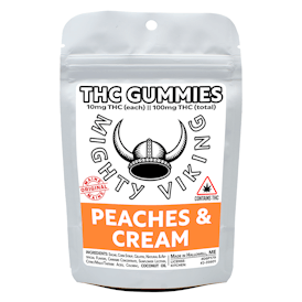 Mighty Viking 10mg THC Gummies - Peaches & Cream