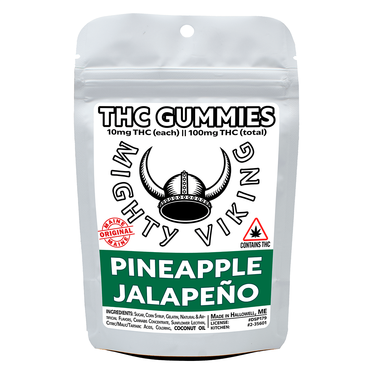 Mighty Viking 10mg THC Gummies - Pineapple Jalapeno by Mighty Viking