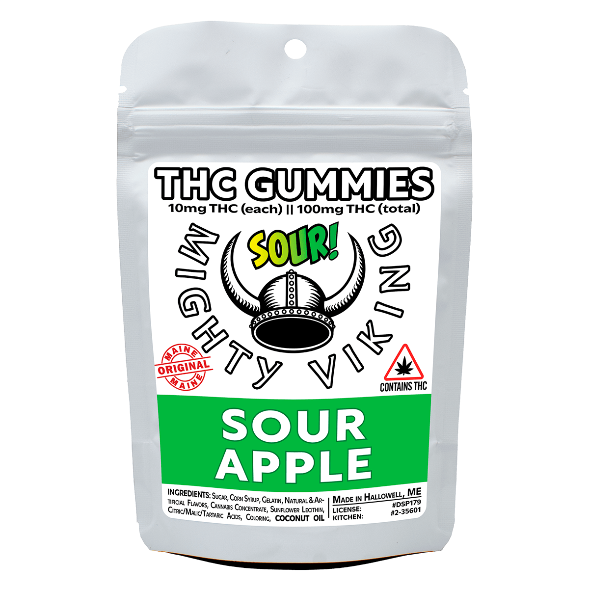 Mighty Viking 10mg THC Gummies - Sour Apple by Mighty Viking
