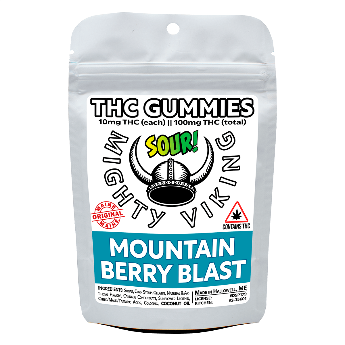 Mighty Viking 10mg THC Gummies - Sour Mountain Berry Blast by Mighty Viking