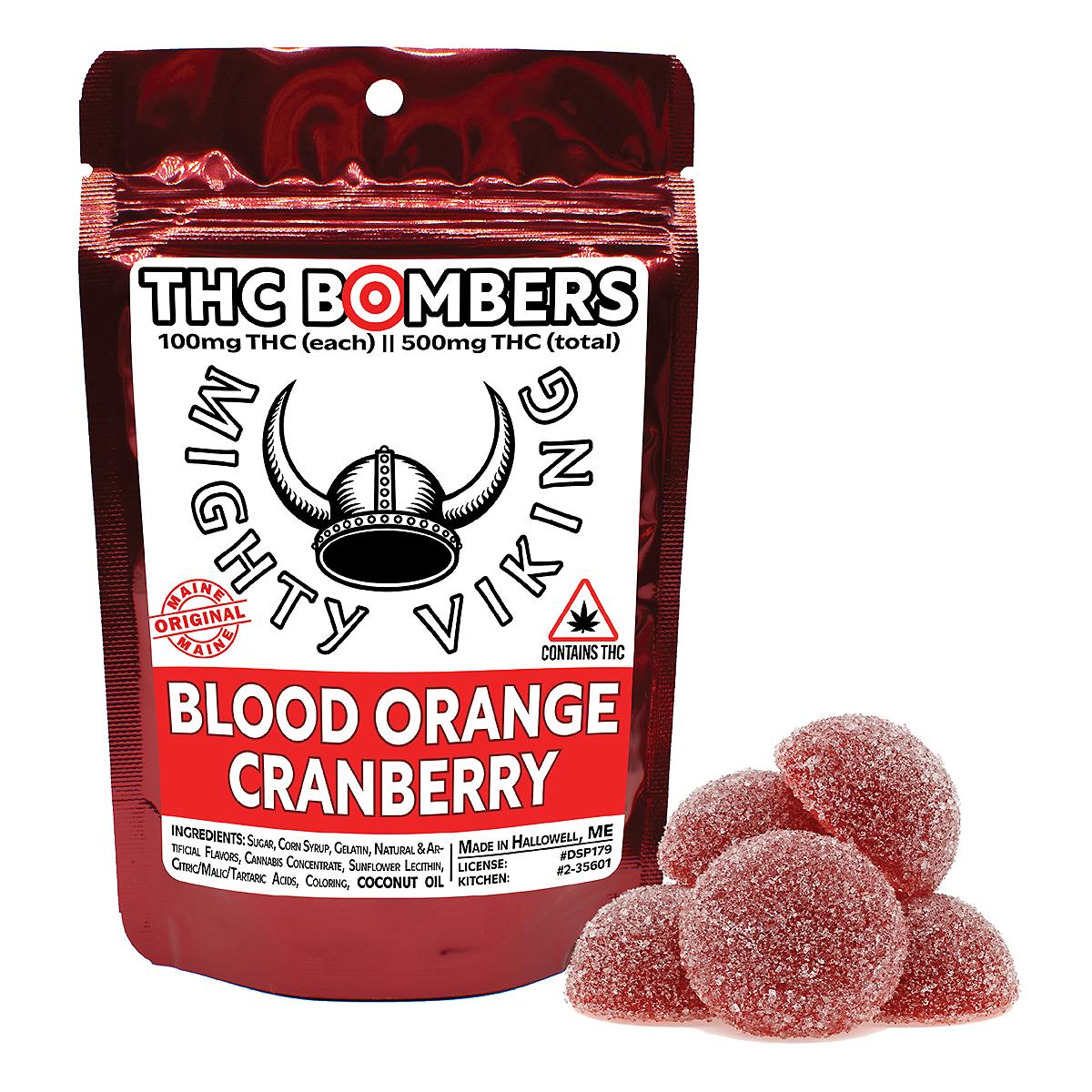 Mighty Viking 100mg THC Bombers - Blood Orange Cranberry by Mighty Viking