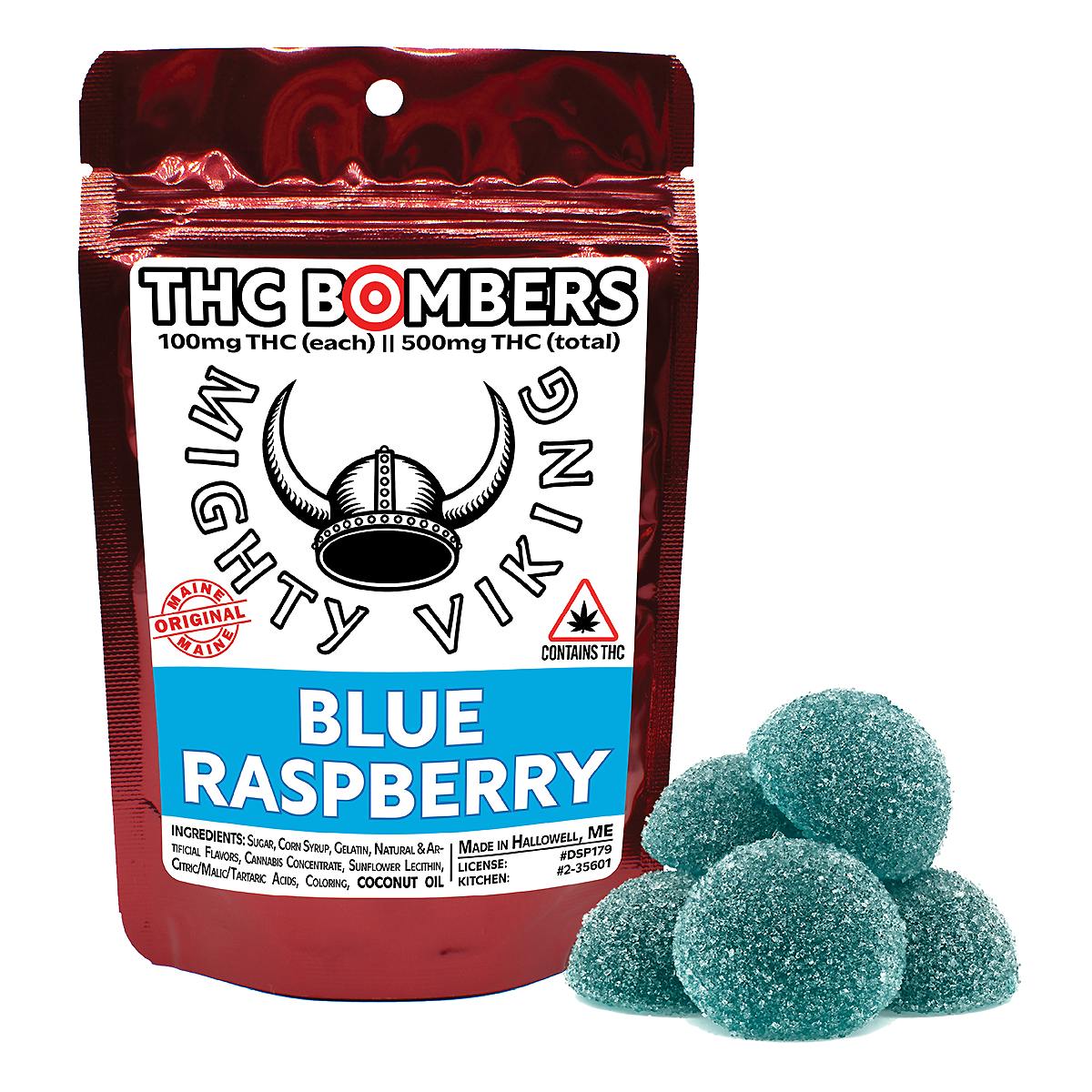 Mighty Viking 100mg THC Bombers - Blue Raspberry by Mighty Viking