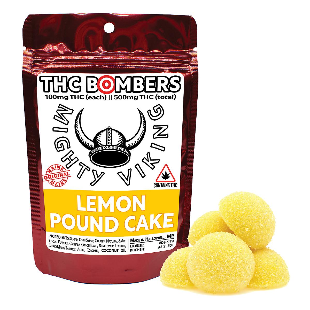 Mighty Viking 100mg THC Bombers - Lemon Pound Cake by Mighty Viking