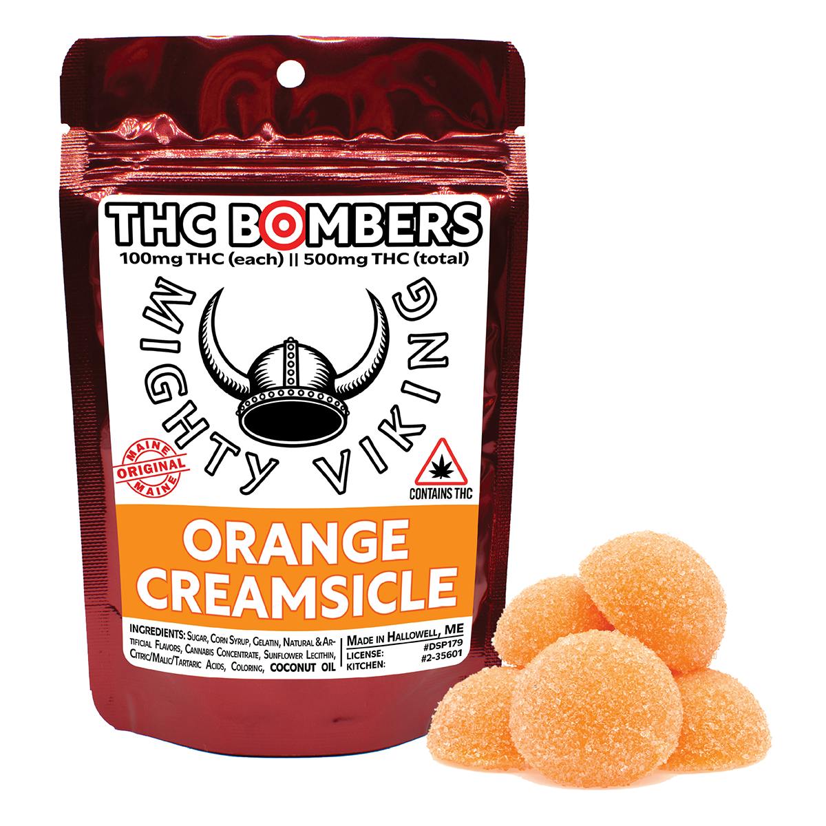 Mighty Viking 100mg THC Bombers - Orange Creamsicle by Mighty Viking