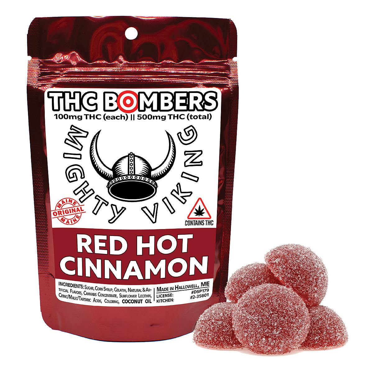 Mighty Viking 100mg THC Bombers - Red Hot Cinnamon - Mighty Viking