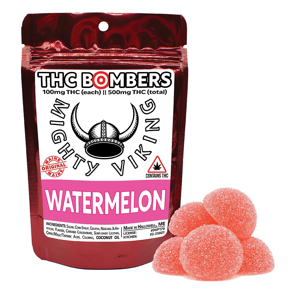 Mighty Viking 100mg THC Bombers - Watermelon by Mighty Viking