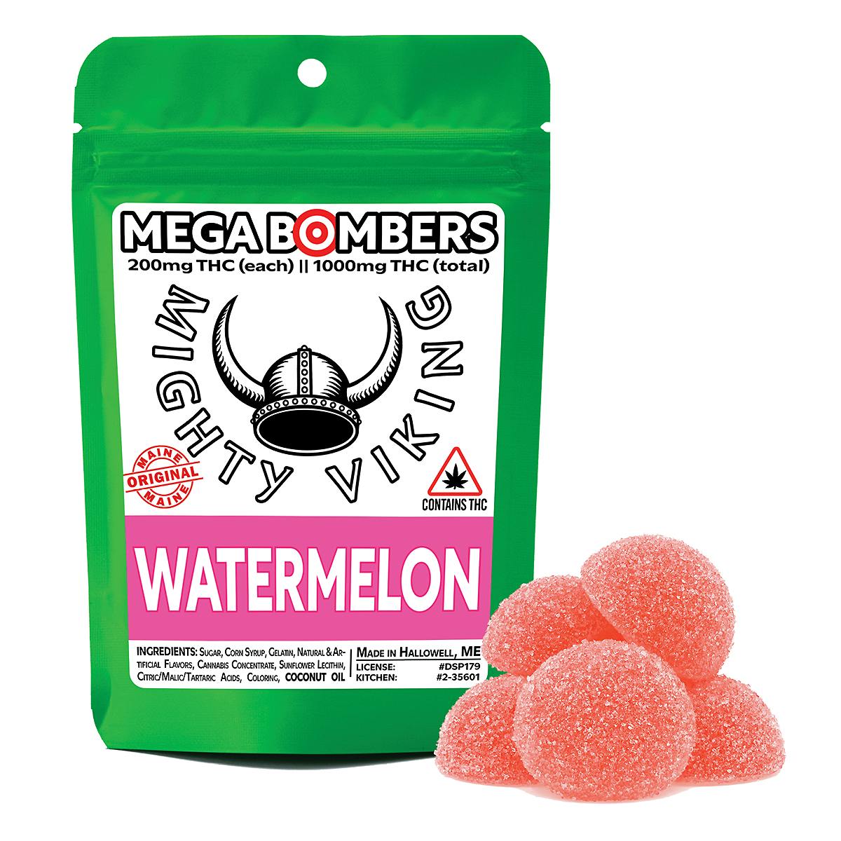 Mighty Viking 200mg THC Mega Bombers - Watermelon by Mighty Viking