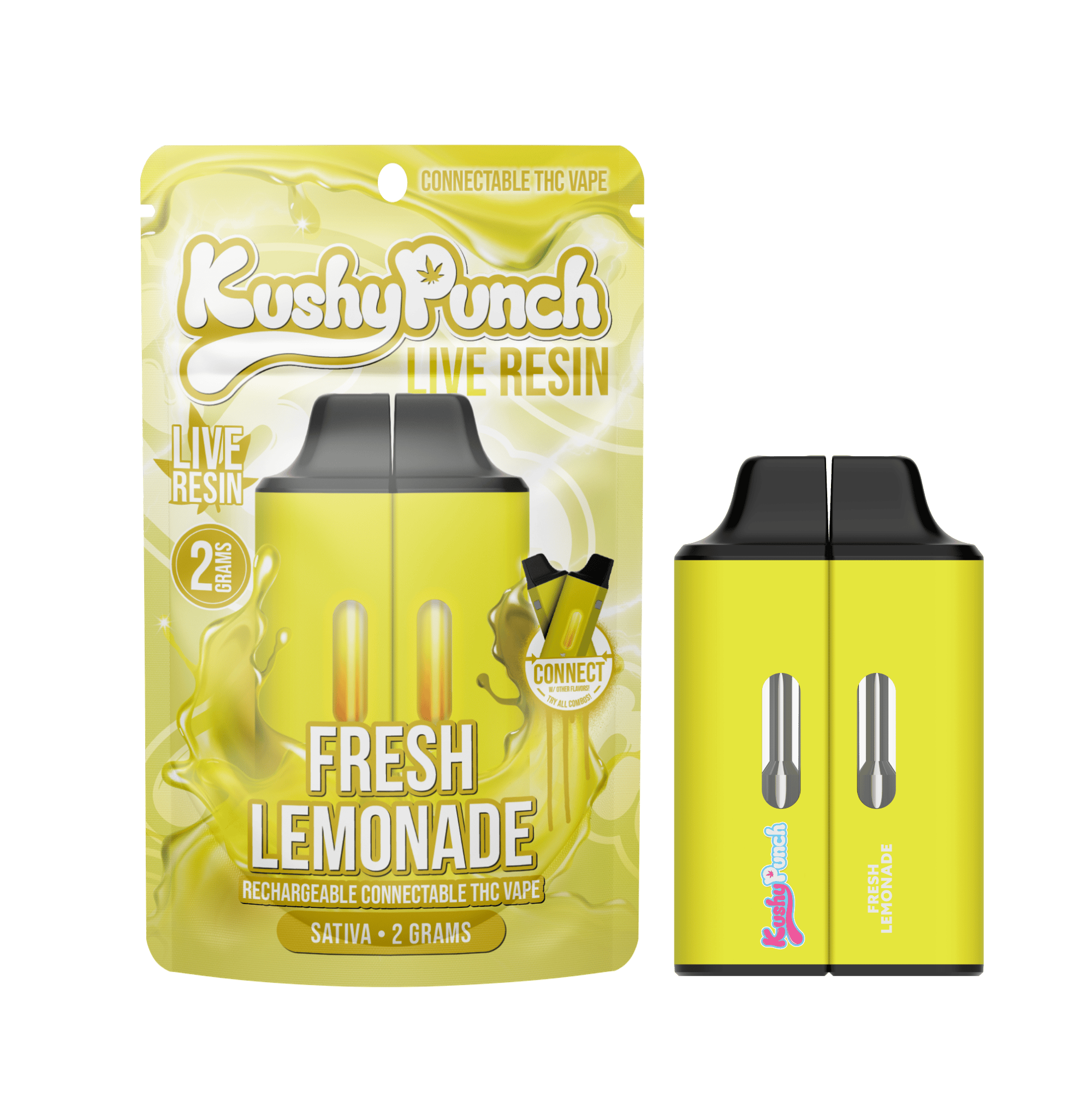 Fresh Lemonade | Live Resin Connects Disposable | 2g - Kushy Punch