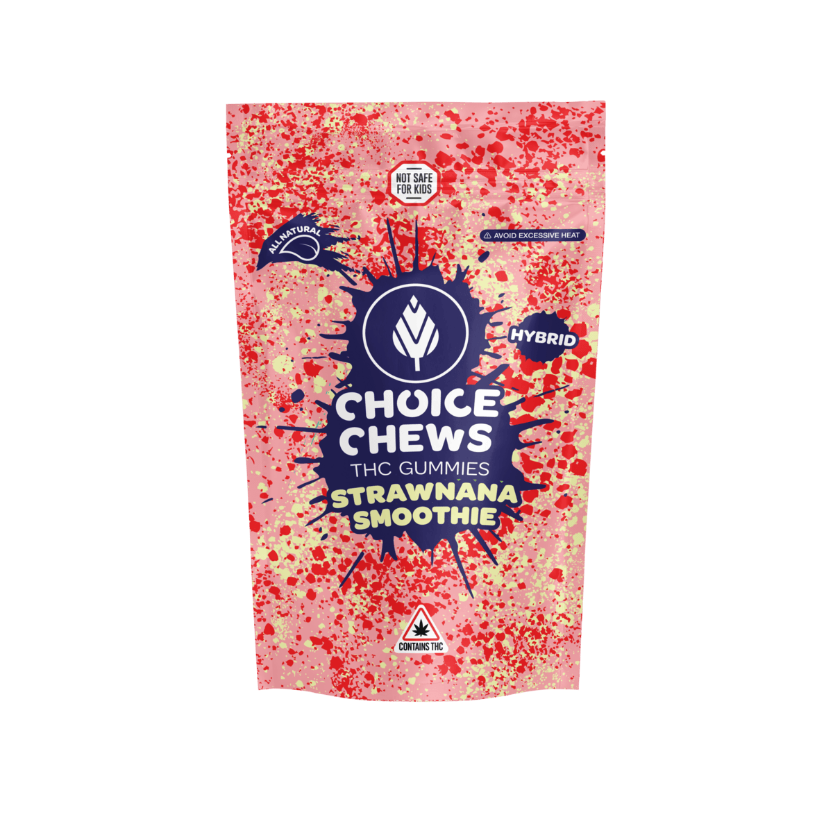 Choice Chews- Strawnana Smoothie (Hybrid)- 100mg