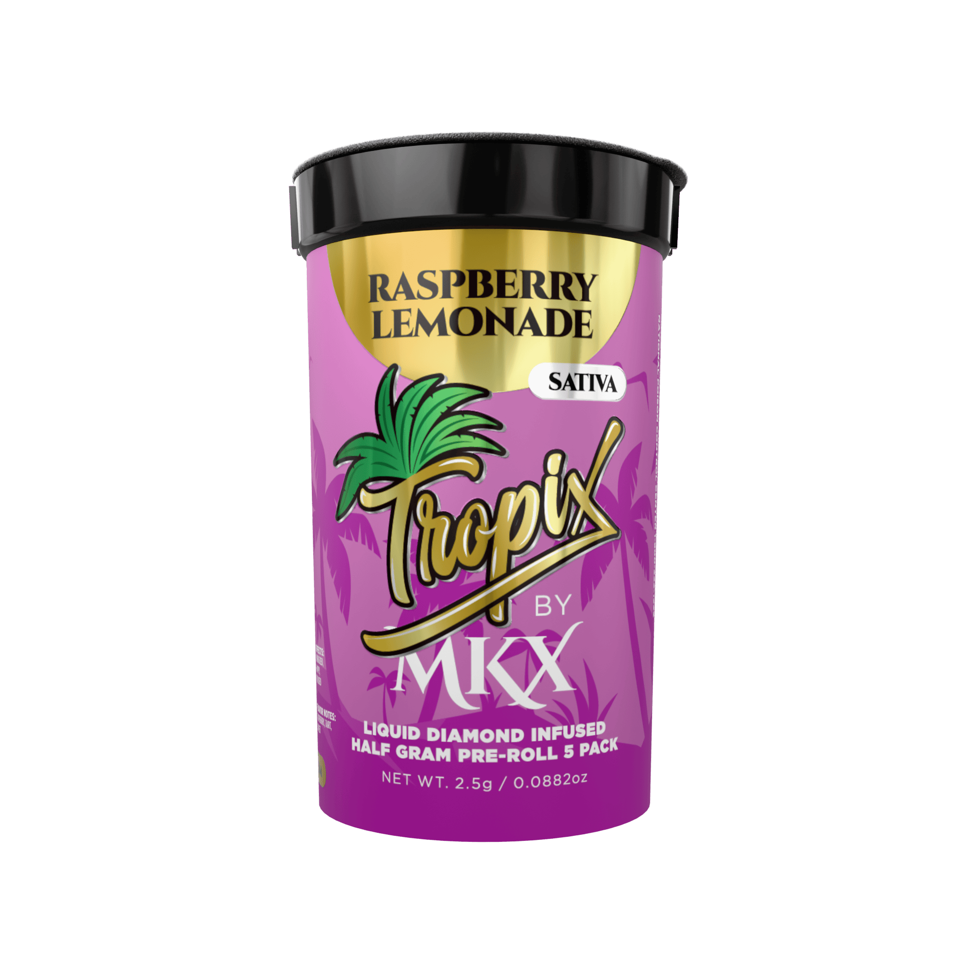 Raspberry Lemonade | TropiX Liquid Diamond Infused Minis | 0.5g each | 5pk by MKX Oil Co