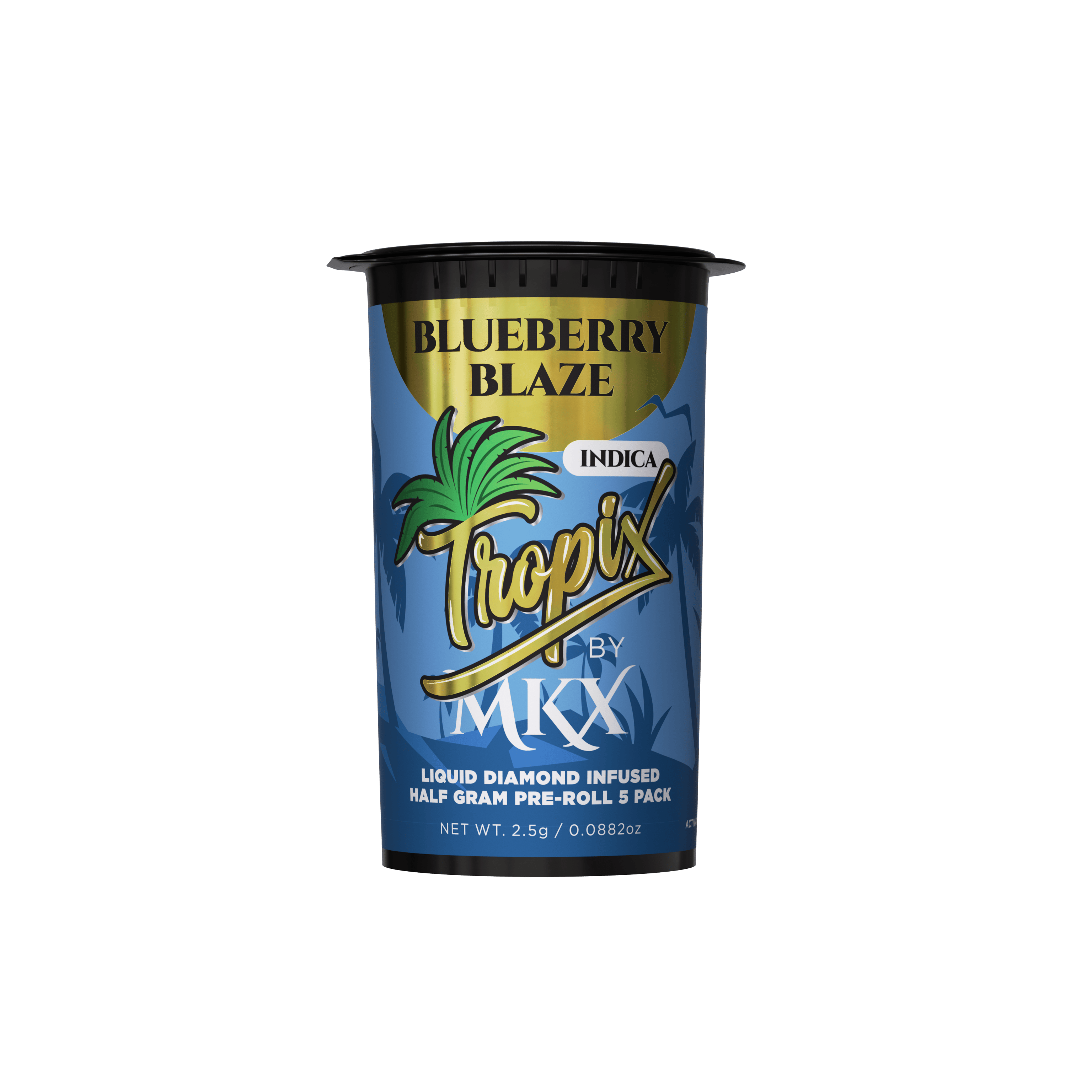 Tropix | Blueberry Blaze | Liquid Diamond Infused Minis | 0.5g ea | 5pk
