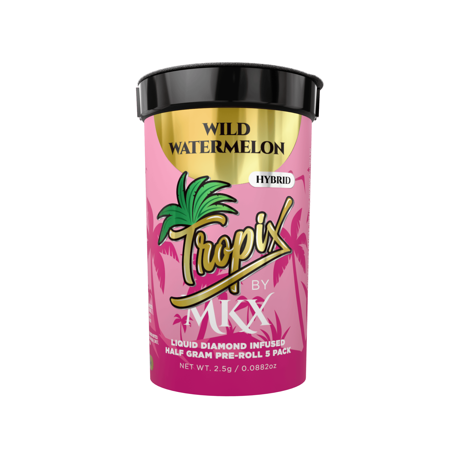 Wild Watermelon | TropiX Liquid Diamond Infused Minis | 0.5g each | 5pk by MKX Oil Co