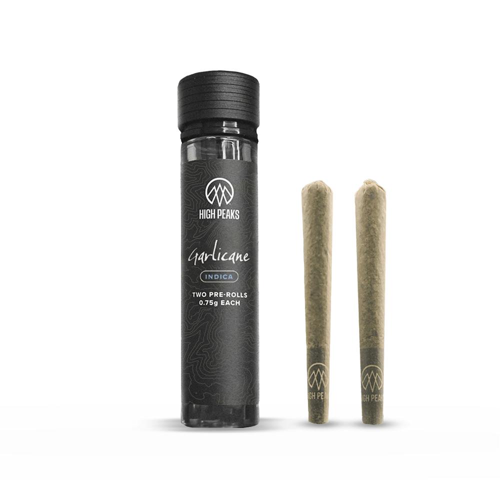 Garlicane | Indica | 2-Pack Pre-Rolls | 0.75g Each by High Peaks