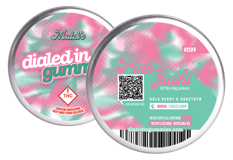 Pink Zushi [Batch #2124] Honeydew & Hula Berry Flavors | 100mg - Dialed ...