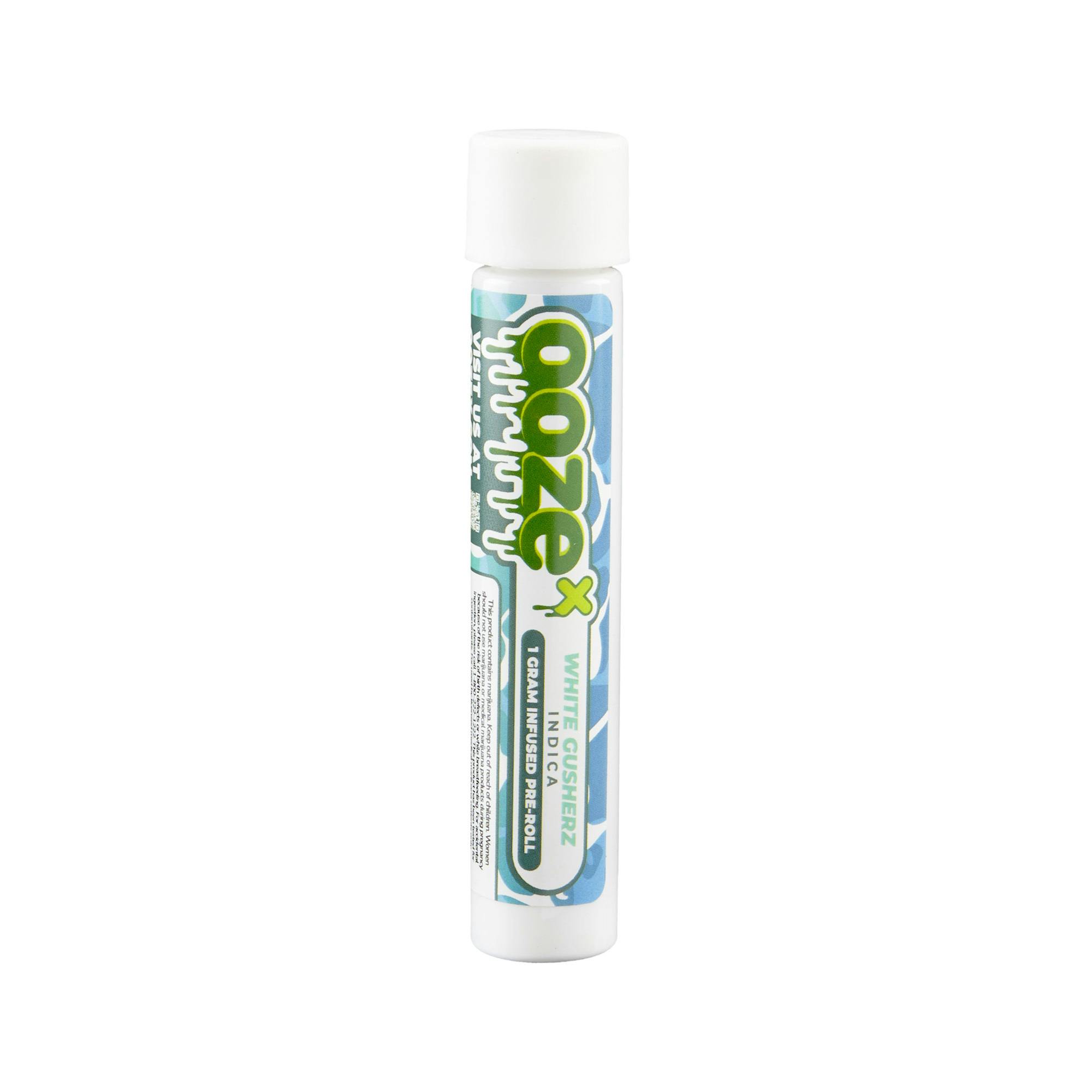 White Gusherz 1g Infused Pre-Roll - OozeX