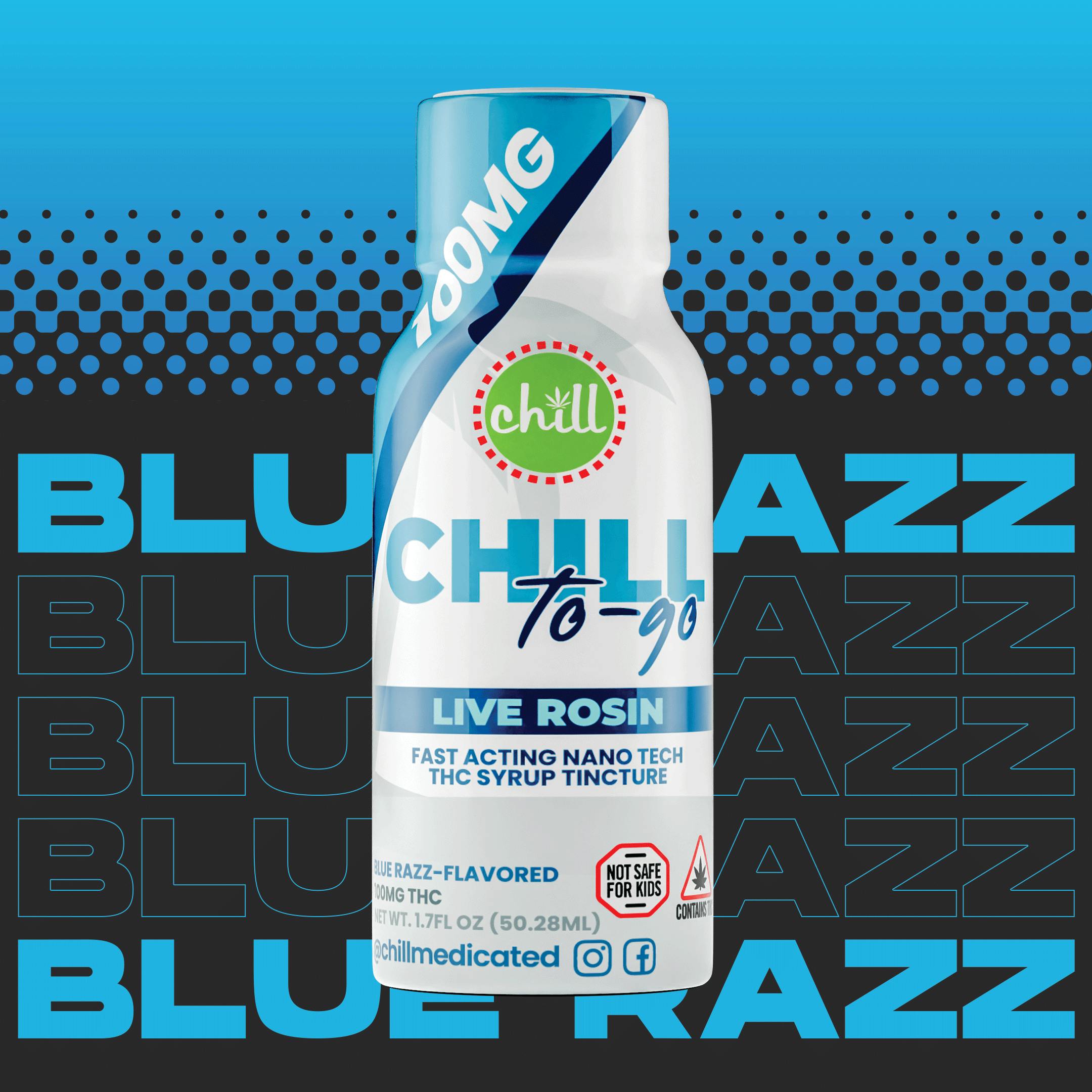 Blue Razz | 100mg THC Live Rosin Syrup | Chill Medicated | MED