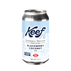 Keef Sparkling H2O 1:1 Blackberry Coconut - 25mg:25mg