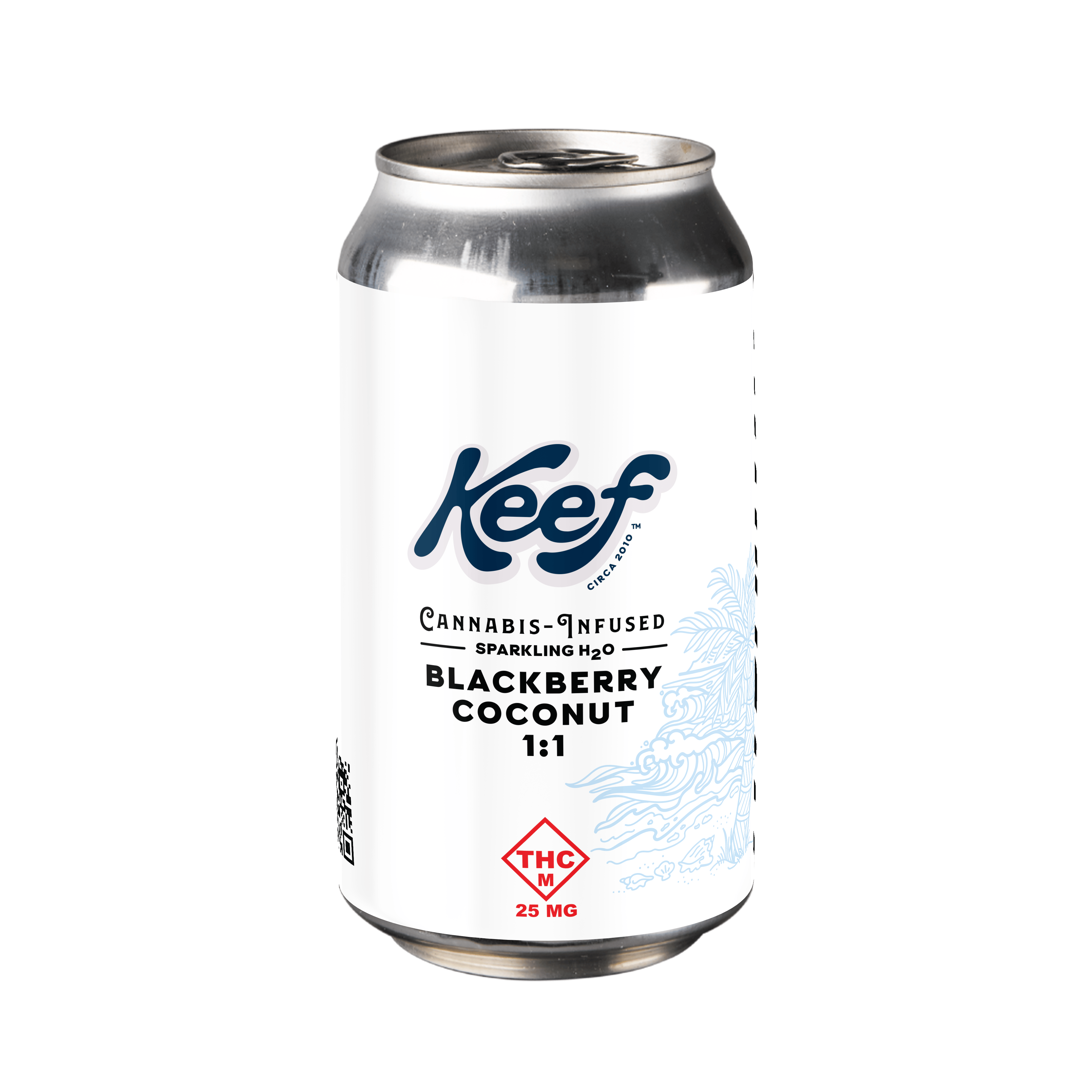 Keef Sparkling H2O Blackberry Coconut | 25mg