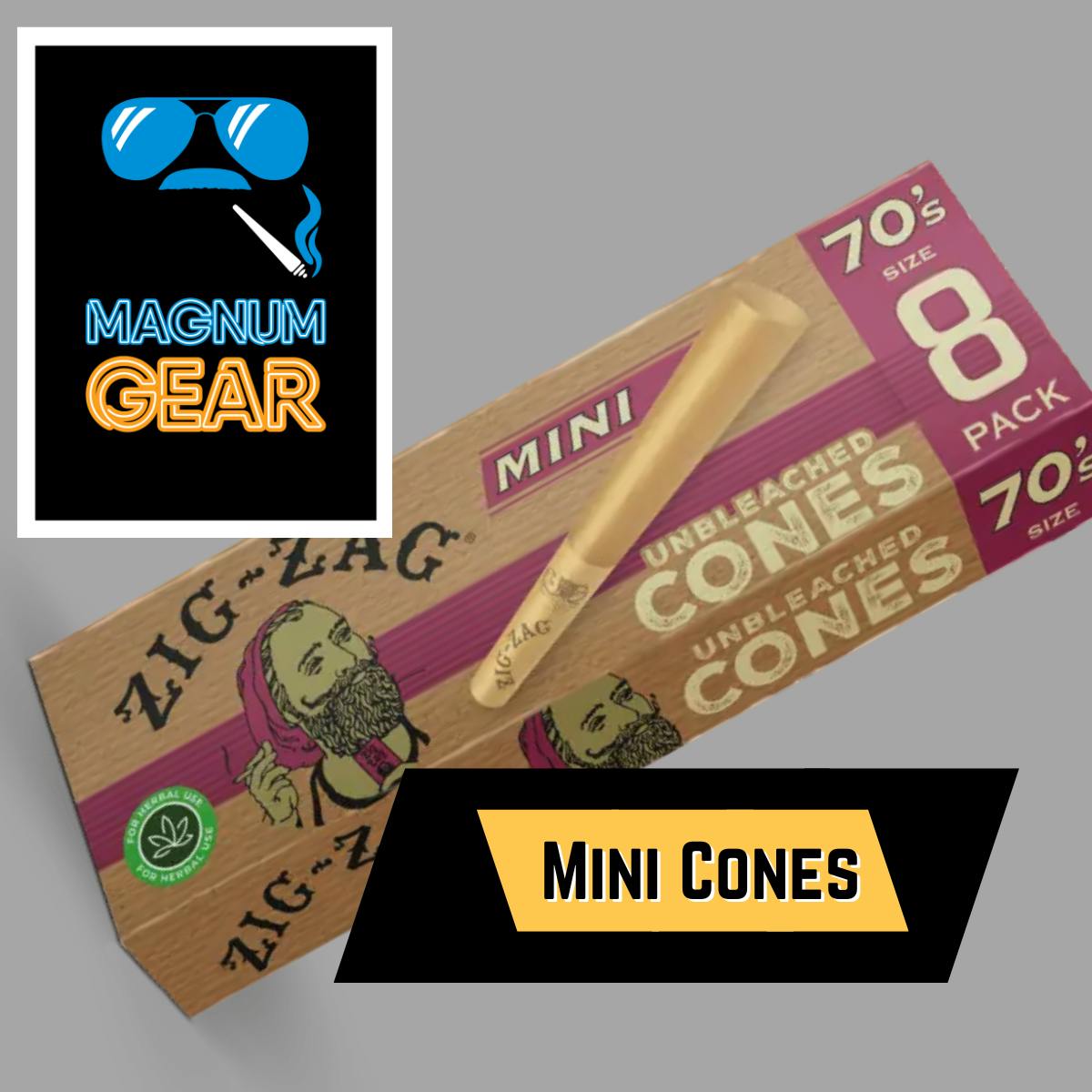 ZigZag 70’s Mini Cones, 8pk