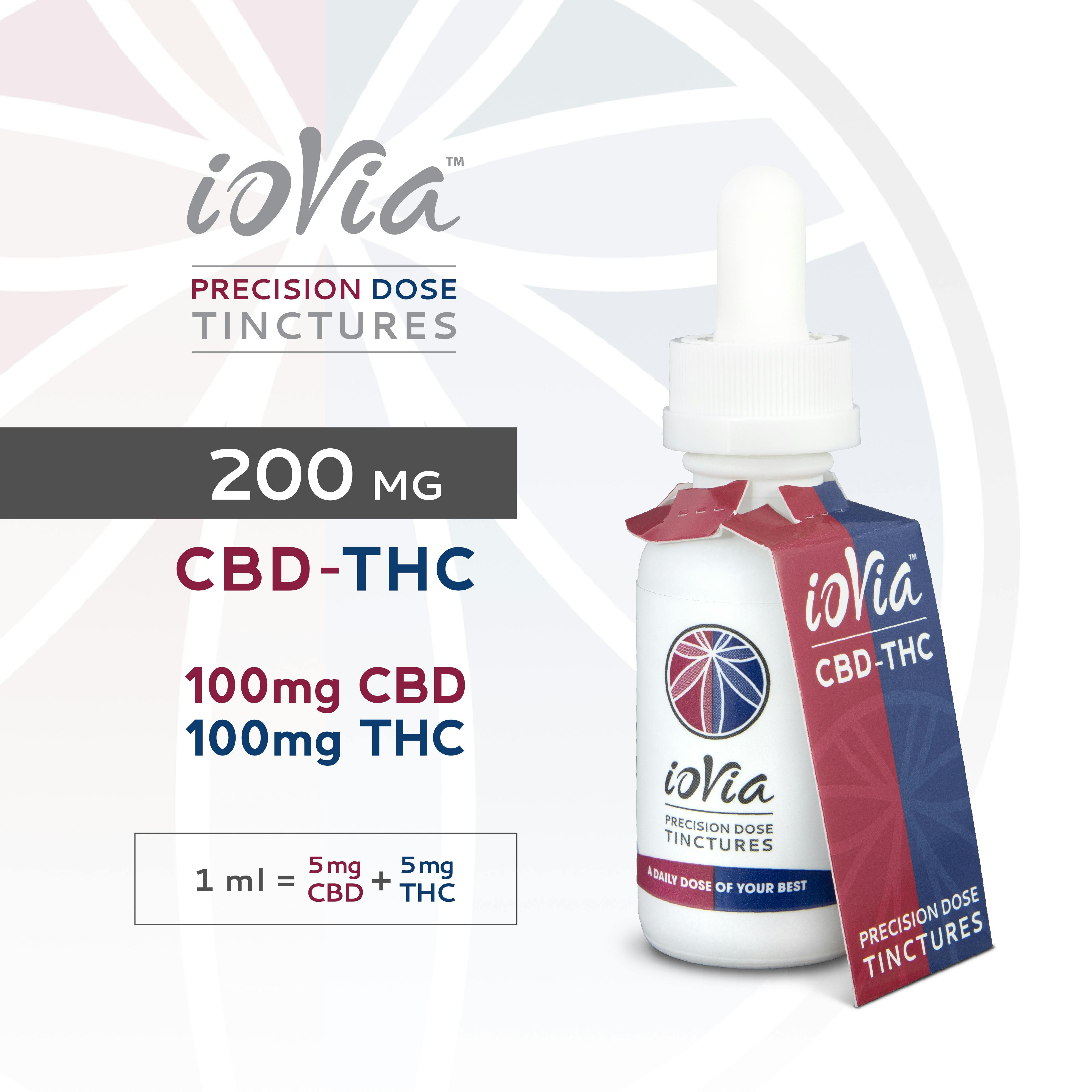 ioVia™ Precision Dose Tincture CBD-THC (200mg / 1:1)