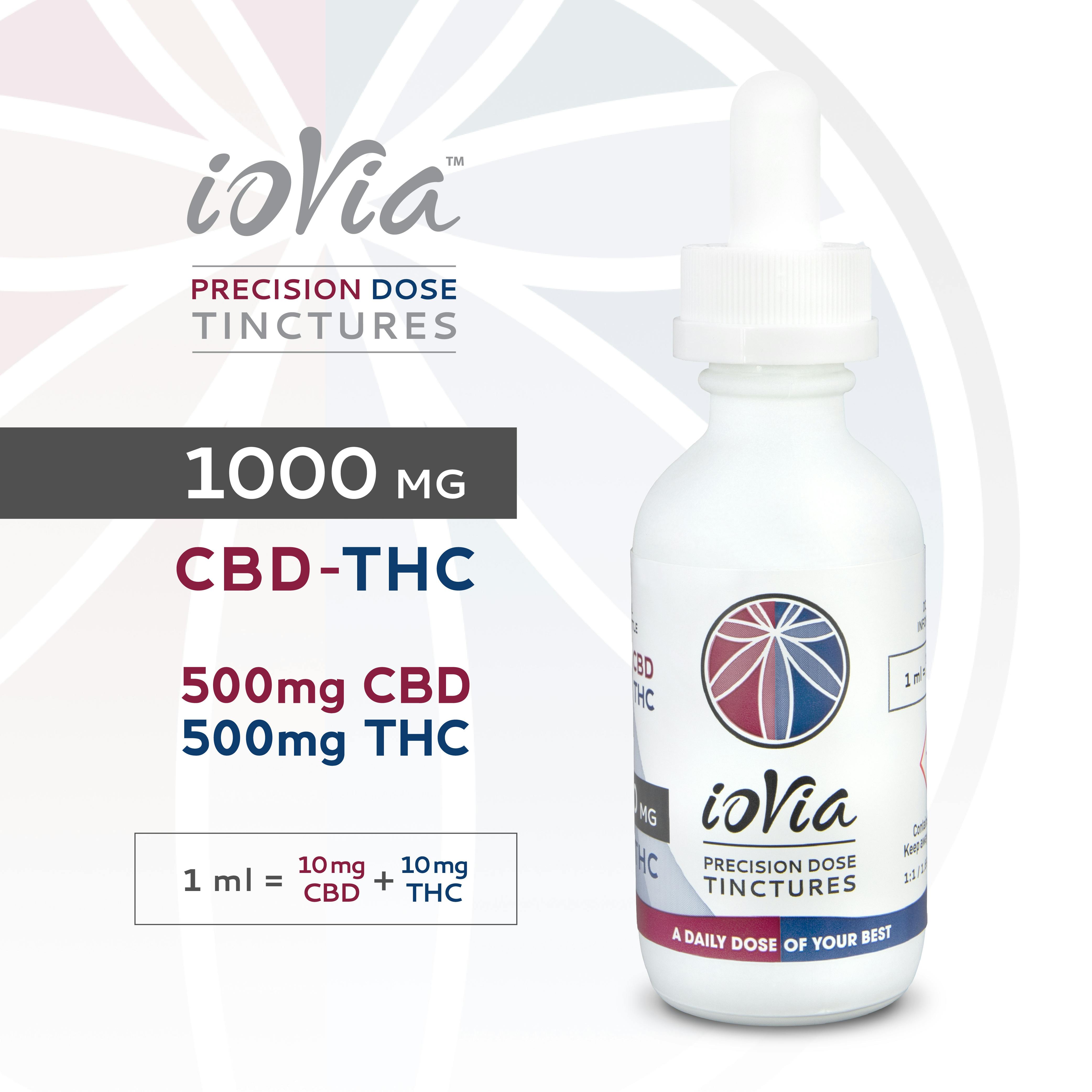 ioVia™ Precision Dose Tincture CBD-THC (1000mg / 1:1)