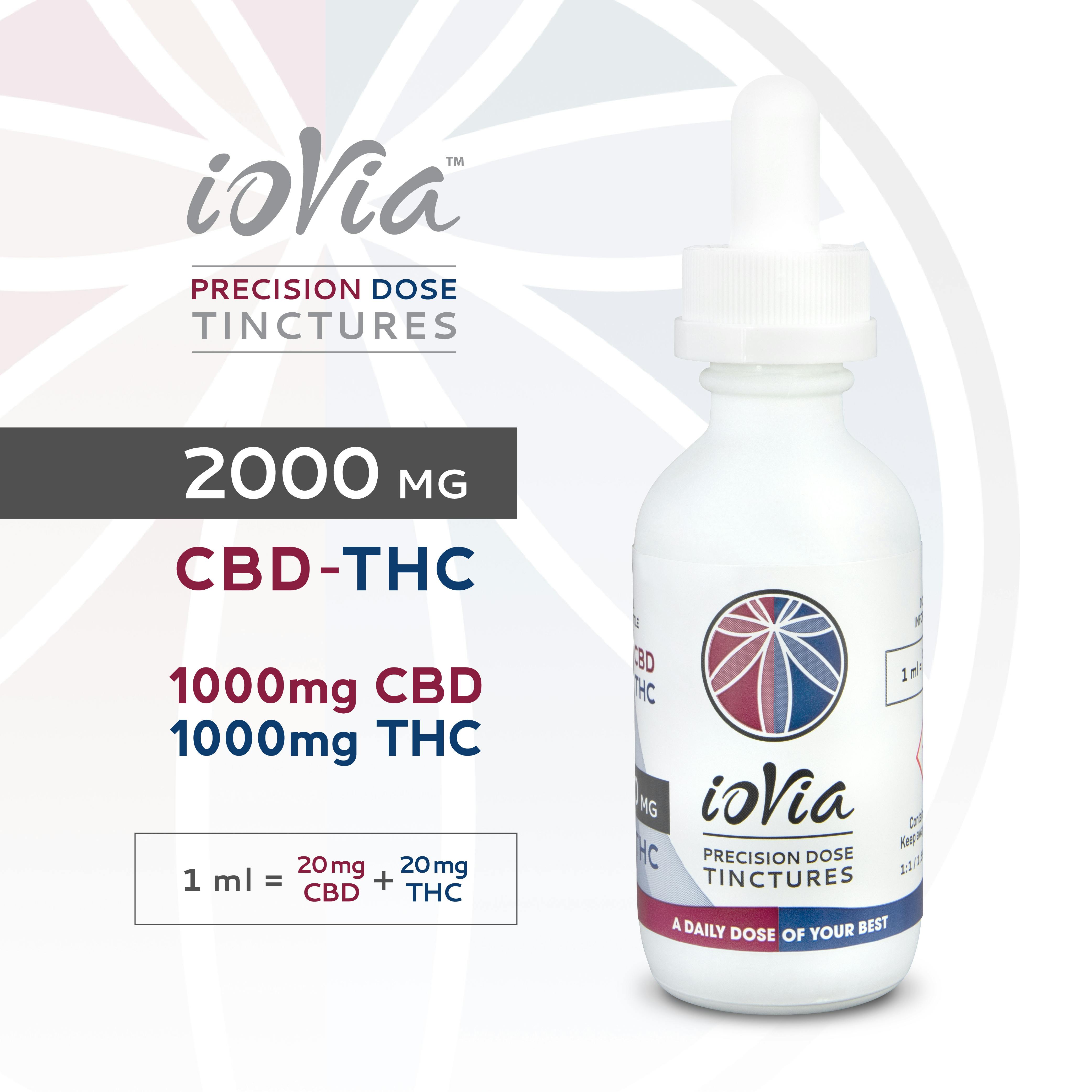 ioVia™ Precision Dose Tincture CBD-THC (2000mg / 1:1) by ioVia