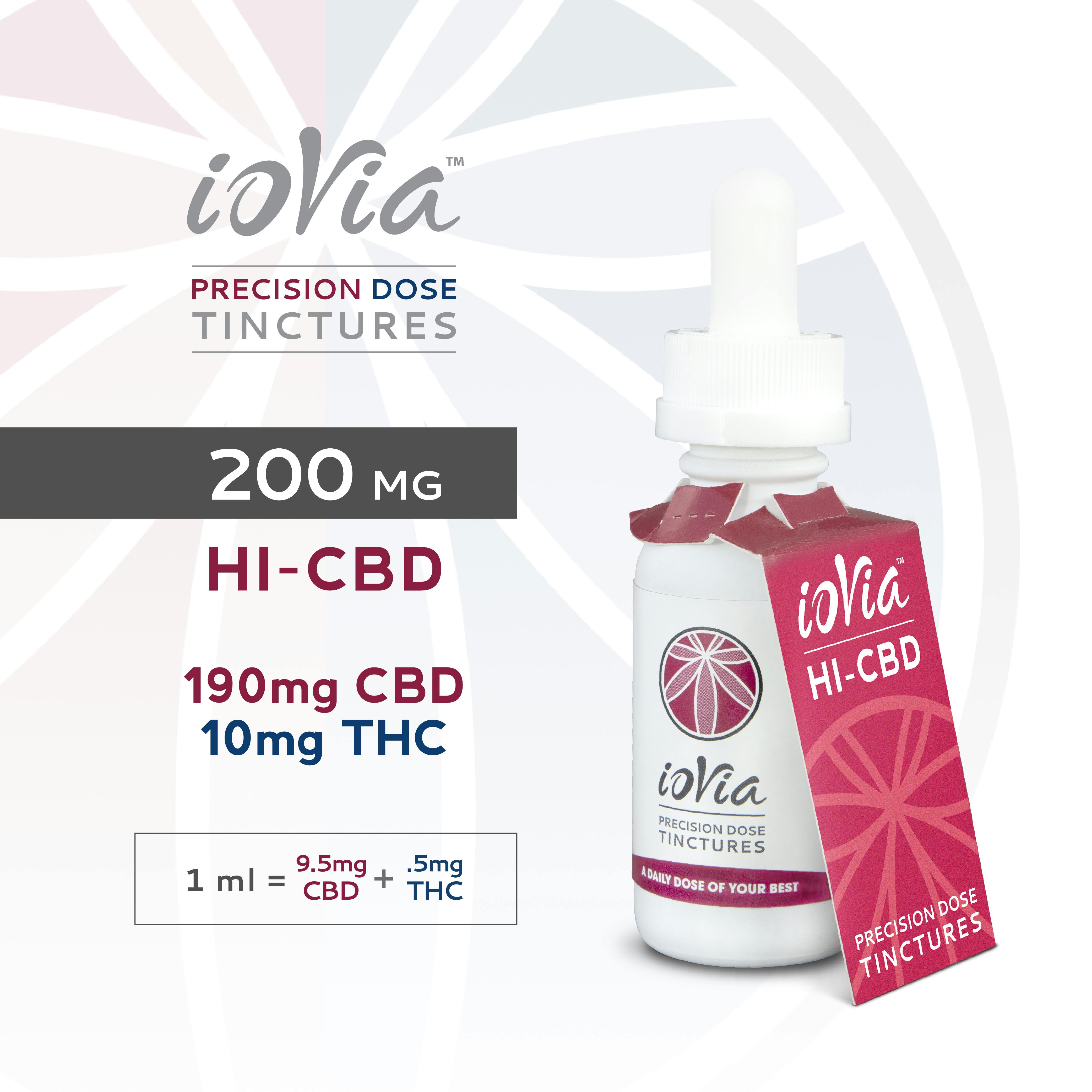 ioVia™ Precision Dose Tincture HI-CBD (200mg / 19:1)