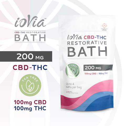 ioVia™ Restorative Bath Tea Tree CBD-THC (200mg / 1:1) — bath listed on the Herbs 4 You menu