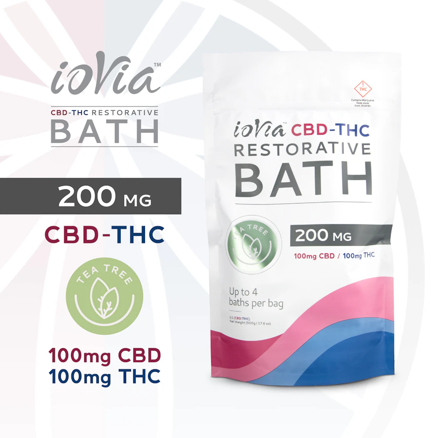 ioVia™ Restorative Bath Tea Tree CBD-THC (200mg / 1:1) — bath listed on the Herbs 4 You menu