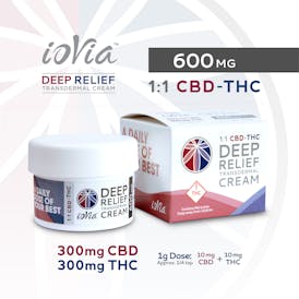 ioVia™ Deep Relief Transdermal Cream CBD-THC (600mg / 1:1)