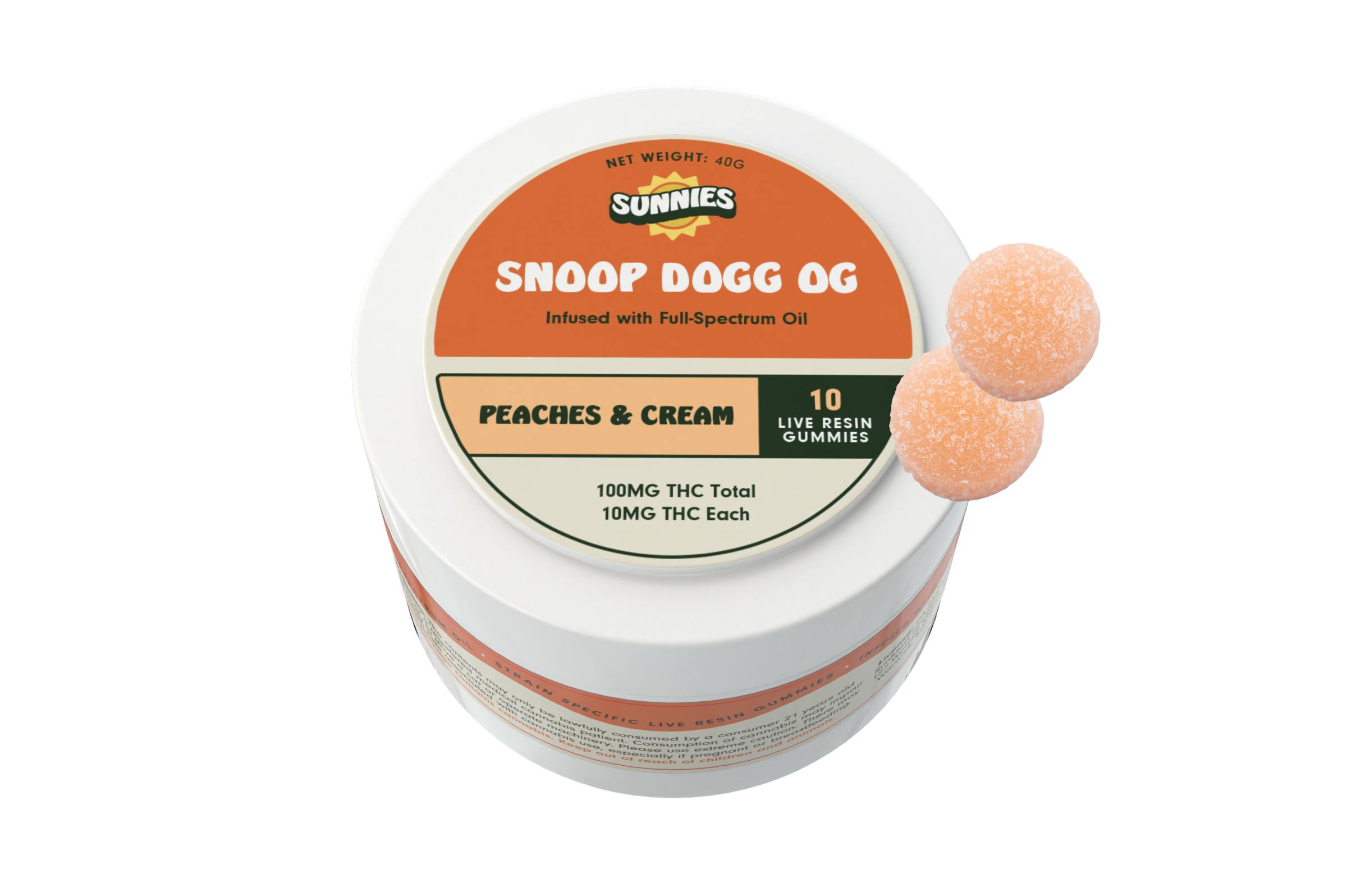 Snoop Dogg ボブルヘッド トーキング 未使用 ロサンゼルス・キングス Snoop Dogg OG Live Resin - Peaches & Cream Gummies 100mg - SunMed
