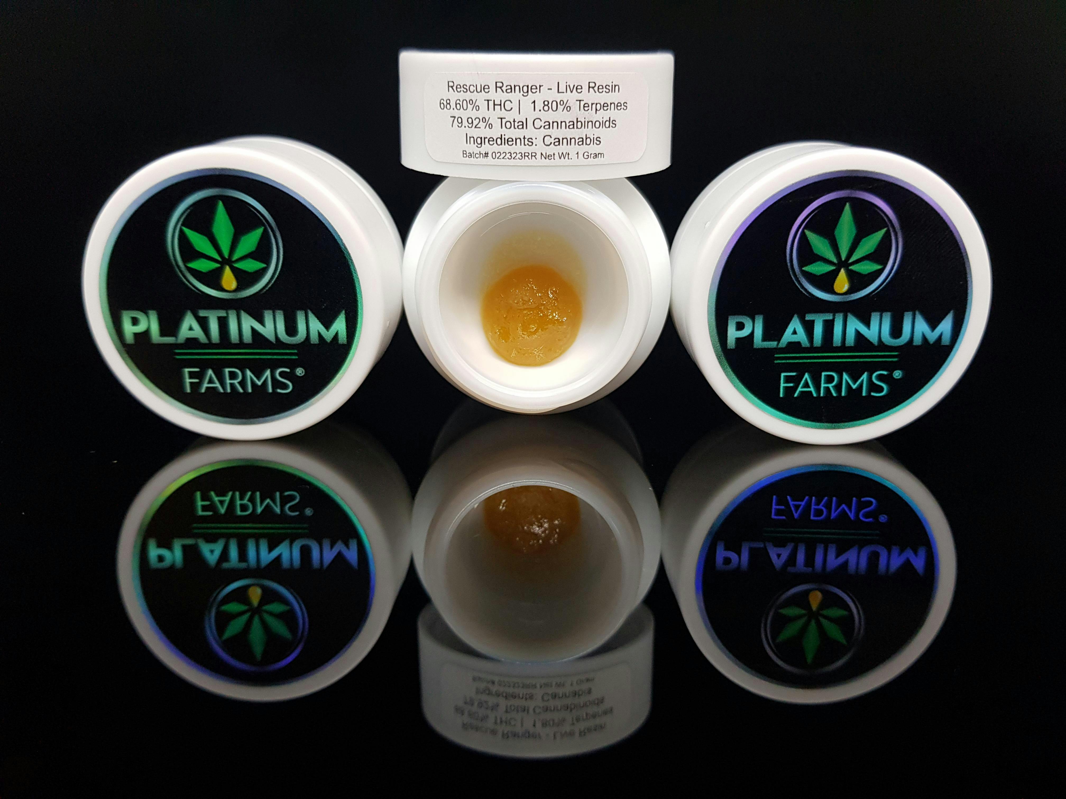 B.H.O. - Rescue Ranger - Live Resin (68.60%) 1g by Platinum Farms