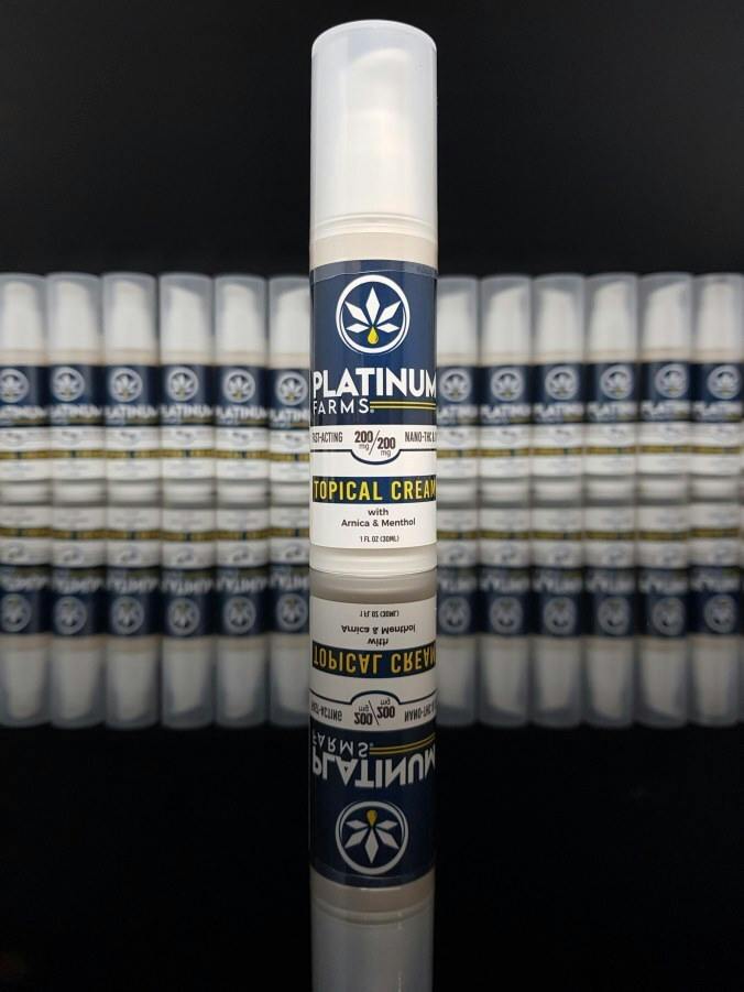 Nano Topical Cream, 1 oz; 400mg total, 1:1 THC:CBD by Platinum Farms