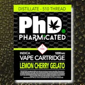 Pharmicated 510 Thread Vape Cart - 1000 mg - Lemon Cherry Gelato (I)
