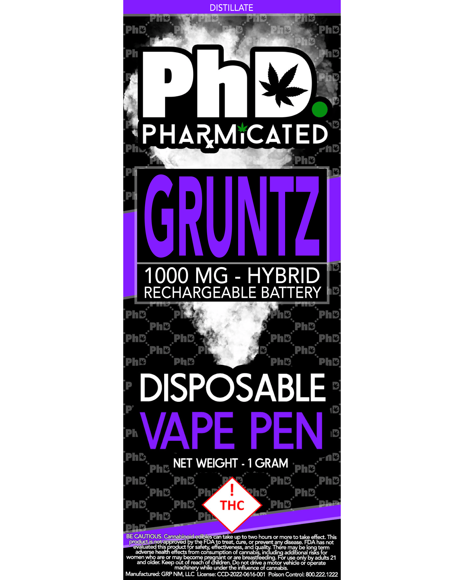 thc vape pen 1000mg bulk buy Shop 2:1:1 POG [1000mg THC/500mg CBD/500mg CBG] main image 0